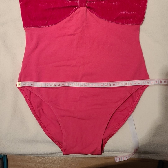 Hot Pink velvet ballet leotard - Picture 6 of 6